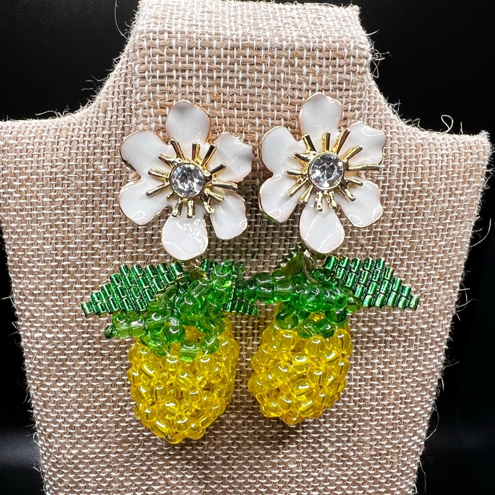 ZARA - Beaded Pineapple Earrings